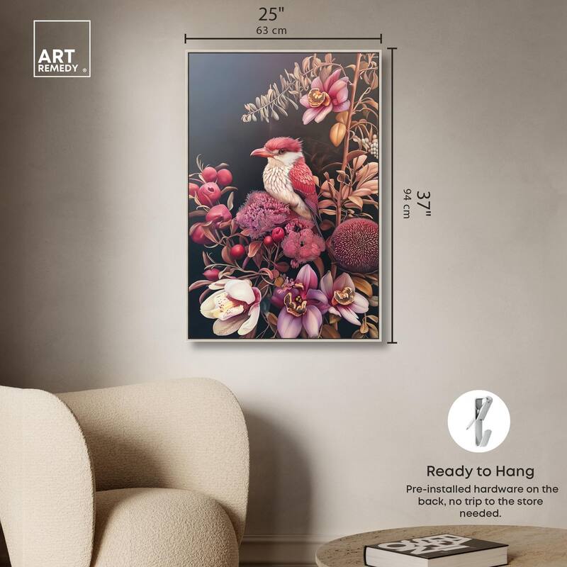 Bird and Bloom Canvas by Art Remedy