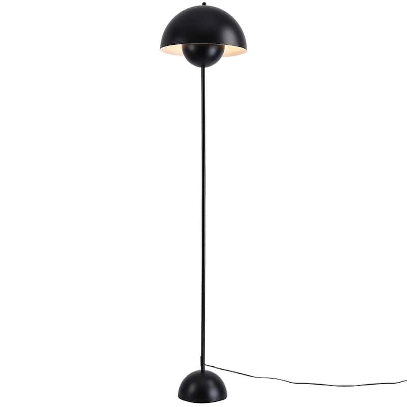 Industrial Metal Shade White/Black/Gold Floor Lamp with Foot Switch Modern Tall Standing Lamp for Living Room