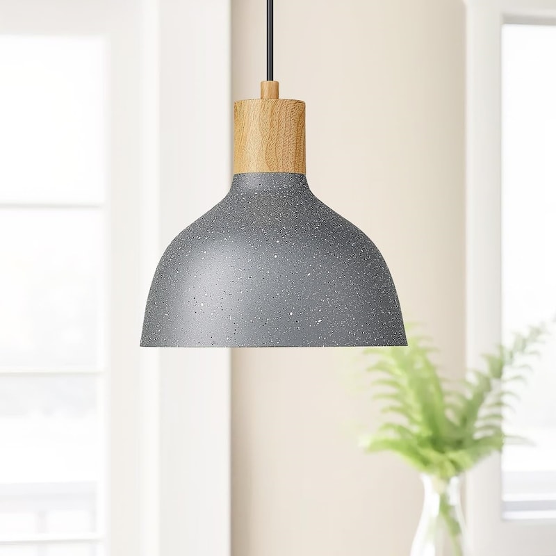 8" Gold Metal Pendant Light