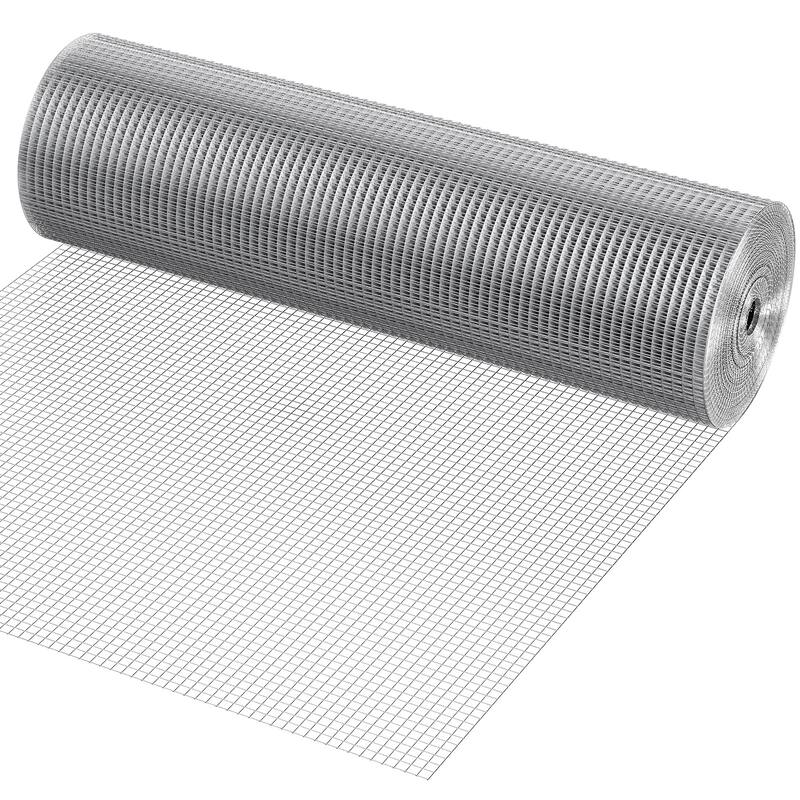 Hardware Cloth, Hot Dipped Galvanized Wire Mesh Roll, Chicken Wire Fencing, Wire Mesh for Rabbit Cages, Garden - Silver - 1/2 inch 36in x 100 ft 19 Gauge