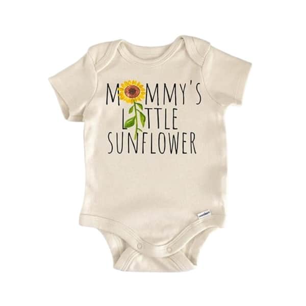 slide 2 of 6, Sunflower Floral Spring - Baby Boy Girl Clothes Infant Bodysuit Funny Cute Newborn Blue - 0-3M