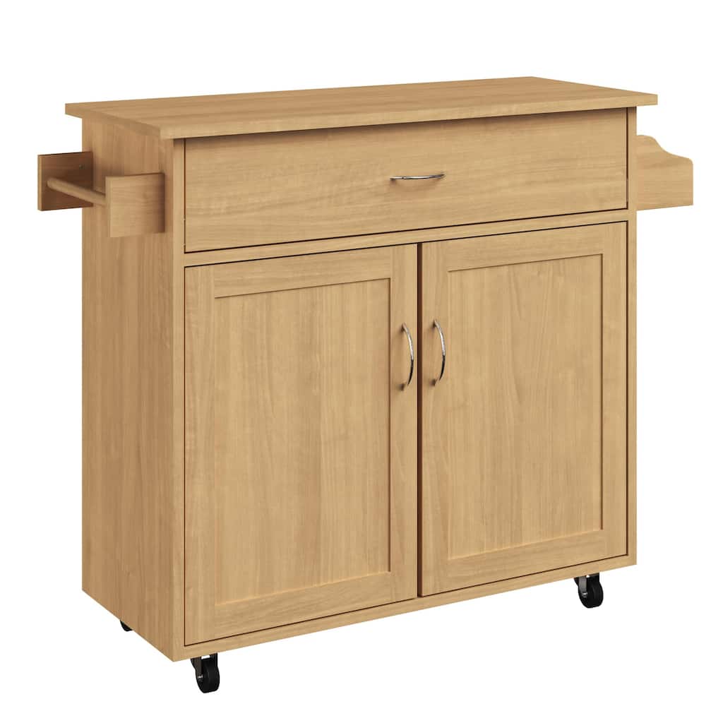 Lavish Home Rolling Kitchen Island, Oak