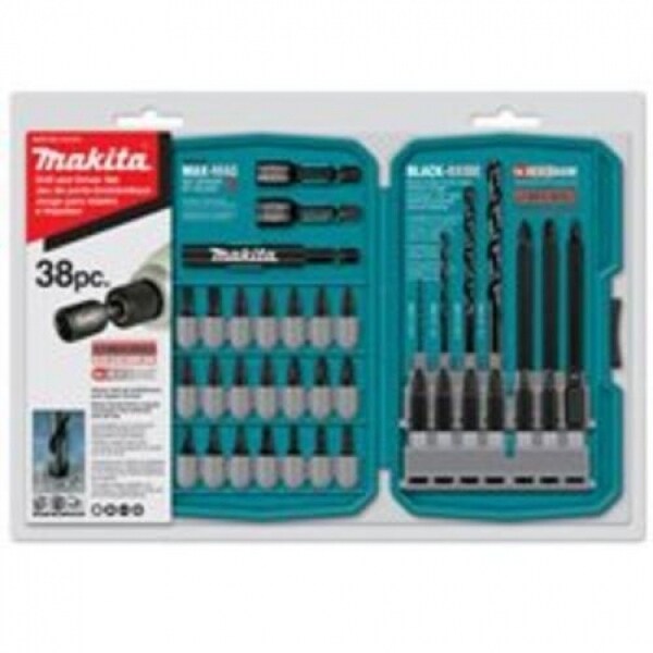Makita T-01373 Impact Drill & Driver Bit Set, 38 Pieces - Bed Bath