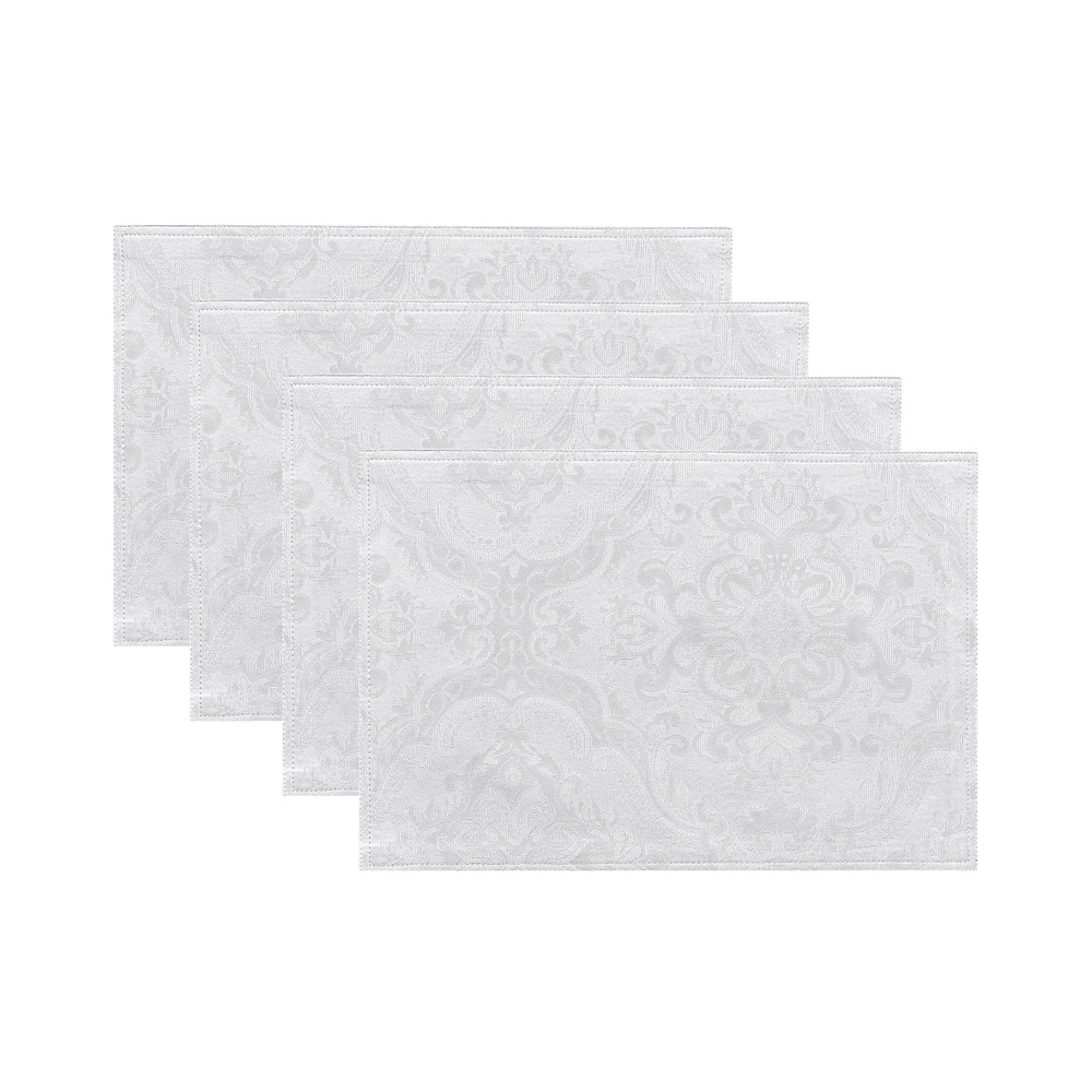 Porch & Den Pamela Damask Placemat (Set of 4) - 13"x19"