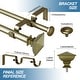 preview thumbnail 16 of 28, Modern Square Urn Adjustable Drapery Double Curtain Rod