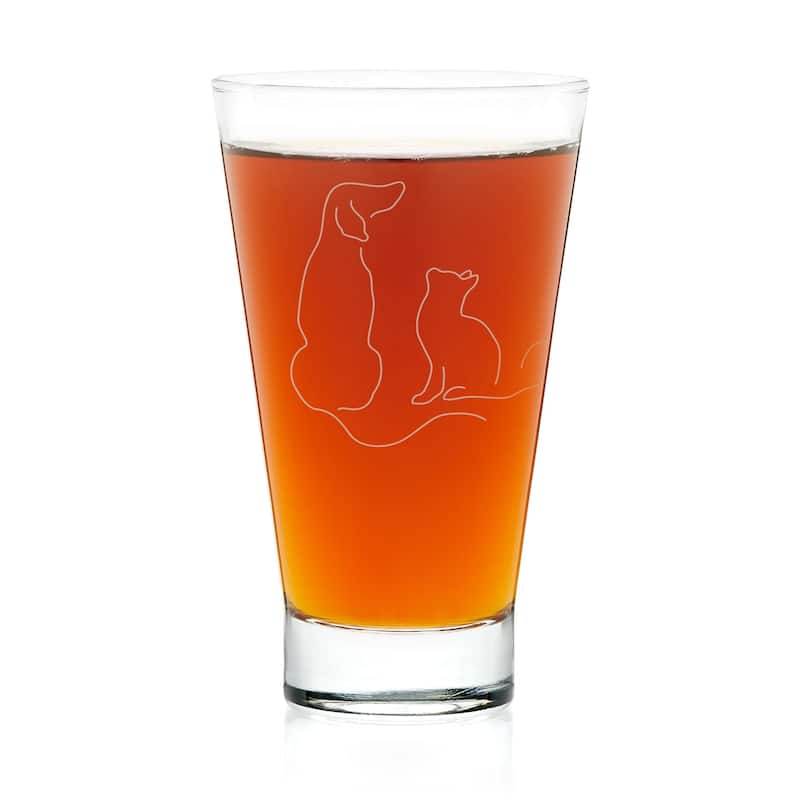 Libbey Modern Pets BFF's Tumbler Drinking Glasses, 14 ounce, Set of 4 - Set of 4