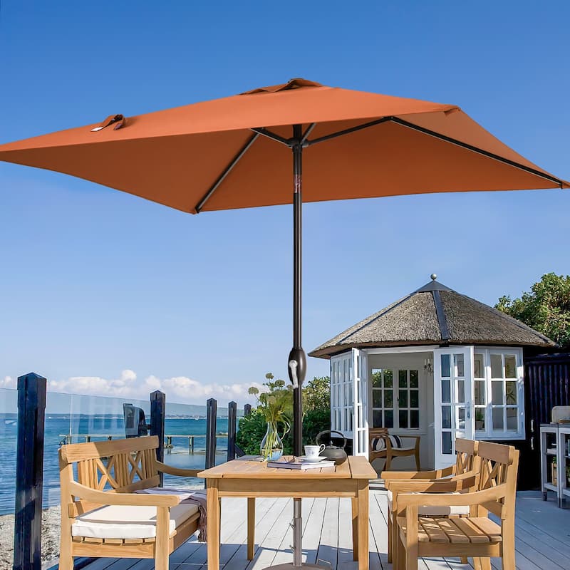 LIVOOSUN 6.5×6.5FT Square Patio Umbrella with UPF50+, Tilt Function, and Wind-Resistant Design——Experience Outdoor Comfort