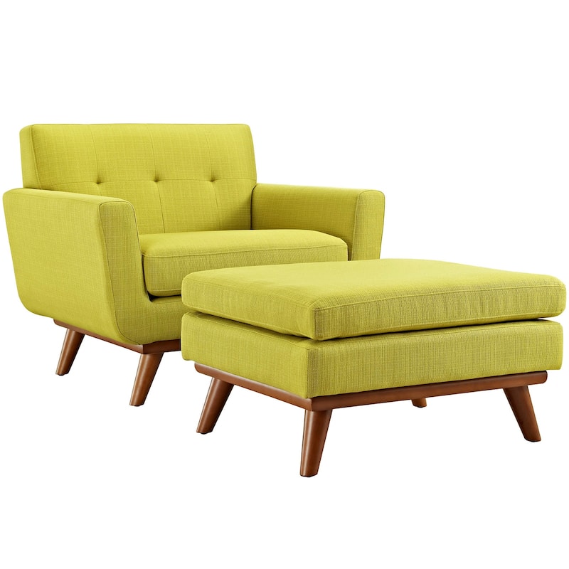 Engage Mid Century Chair Ottoman Set