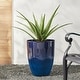 preview thumbnail 30 of 35, Glitzhome 16.75"H Set of 2 Oversized Eco-Friendly PE/Resin Faux Ceramic Tall Plastic Planter Porch Pot
