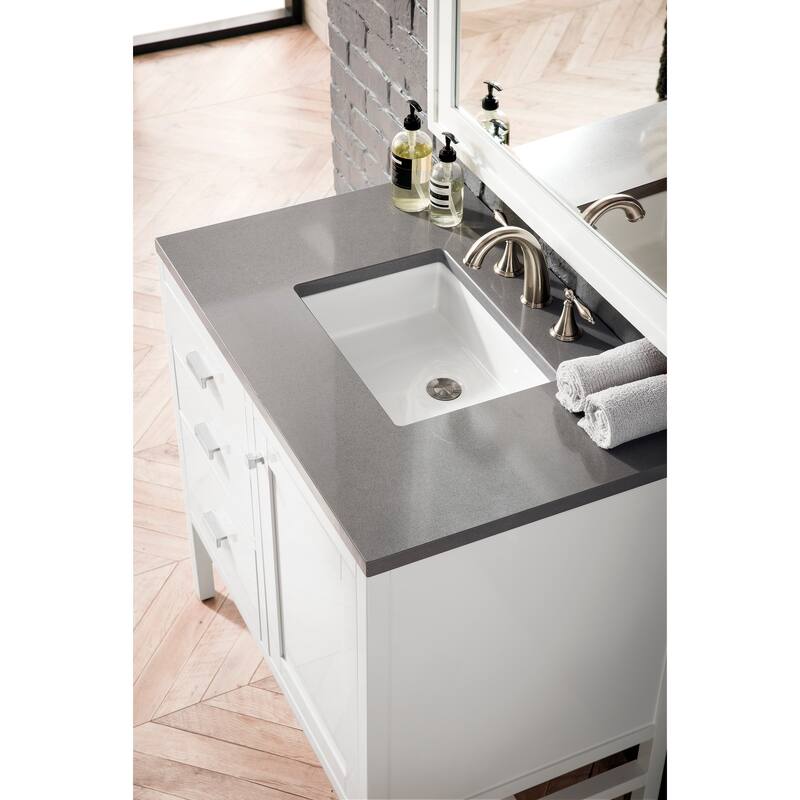 James Martin Vanities Addison 36" Single Vanity, Glossy White