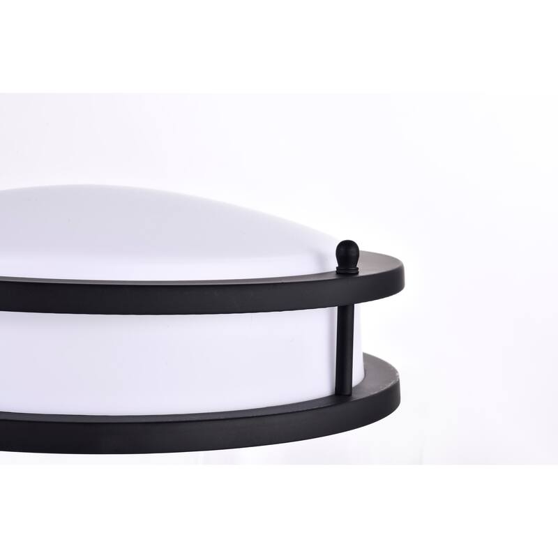 Glamour LED 10 inch Flush Mount Fixture Black Finish CCT Selectable 3K/4K/5K - Matte Black