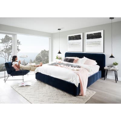 Aurelle Home Modern Upholstered Platform Bed