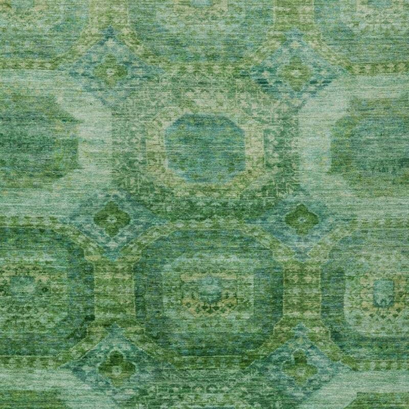 HomeRoots Medallion Transitional Rectangle Outdoor Rug
