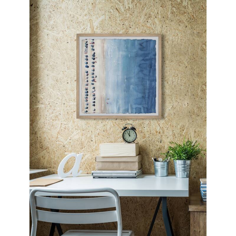 Blue Sun Loungers II Framed Wall Art, Elegant Home Touch - Sophisticated Artwork for Refined Décor