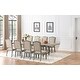 preview thumbnail 5 of 3, Somette Manaco Two Tone Blue Upholstered Dining Side Chairs - with a Brown Rub frame - Set of 2