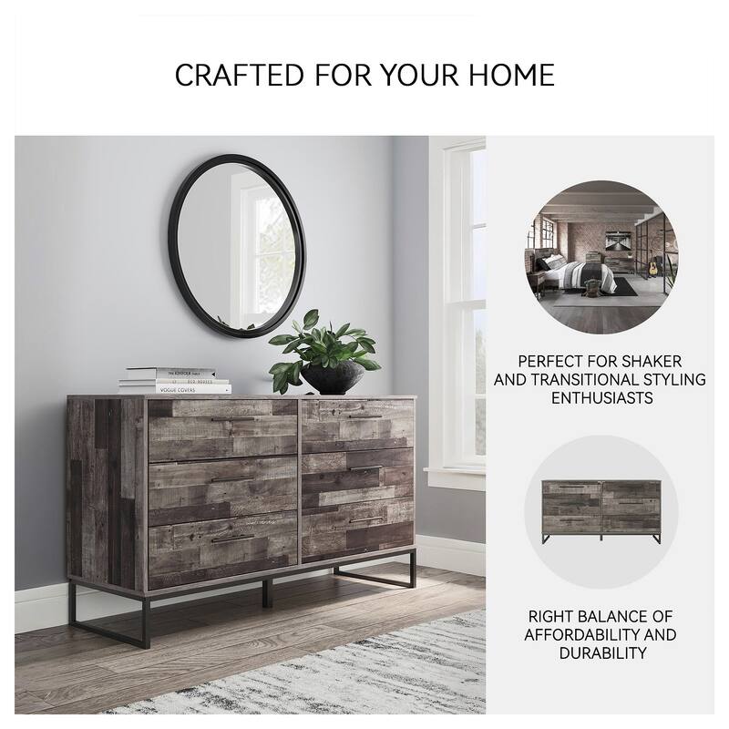 Signature Design by Ashley Neilsville Multi Gray 6 Drawer Dresser