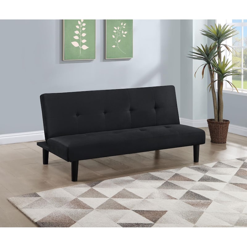 Boston Black Tufted Convertible Sofa Bed