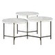 preview thumbnail 3 of 3, Uttermost Contarini 38" Long 3 Piece Marble Top Iron Coffee Table