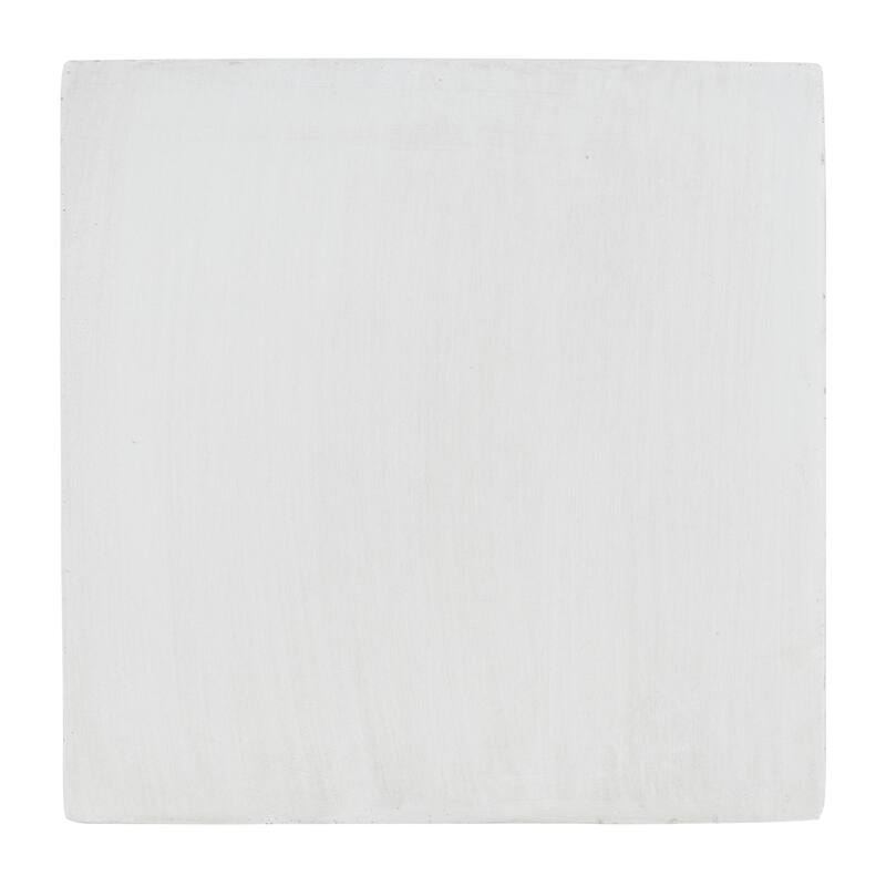 Christopher Knight Home - Voisin Antique Artisan Outdoor Magnesium Oxide Side Table with Sculptural Pedestal Silhouette - 15.2"L