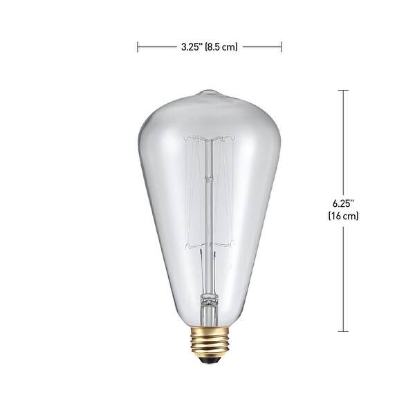 Globe Electric 83008 Vintage Edison S-Type 60W 2200K Medium (E26 ...