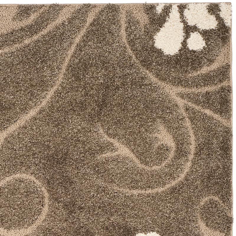 SAFAVIEH Florida Shag Ariette Floral Scroll 1.2-inch Thick Rug