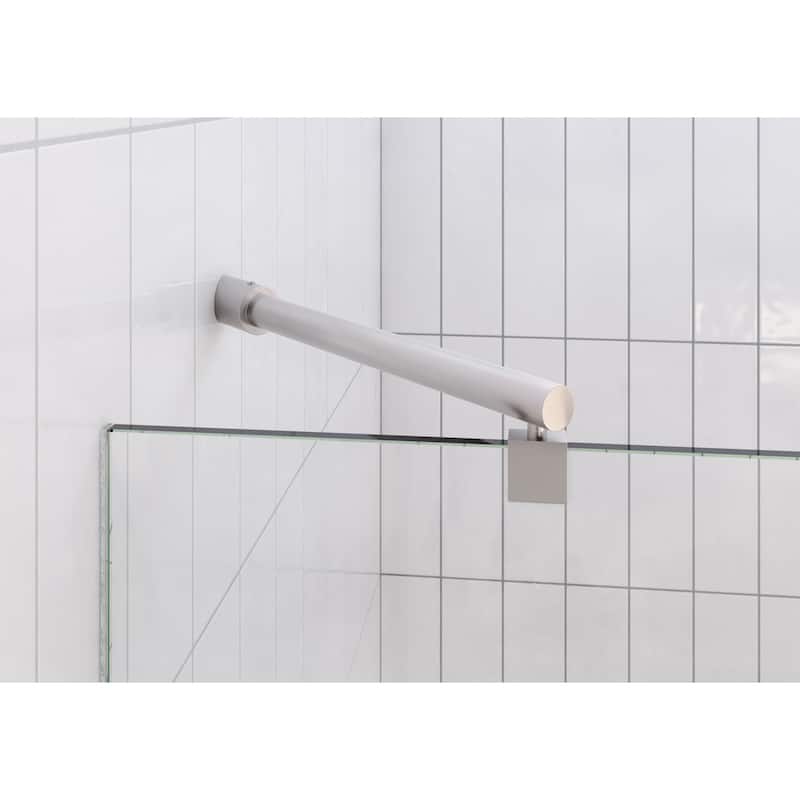 Glass Warehouse 78" x 54.5" Frameless Shower Door - Glass Hinge