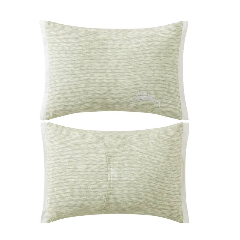 Tommy Bahama Palm Paradise Texture Green Throw Pillow