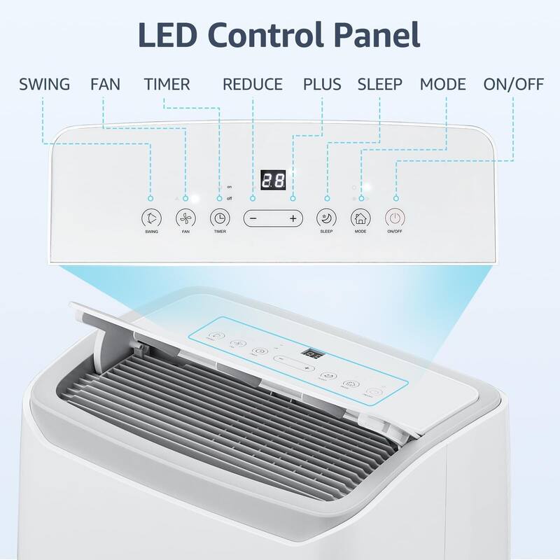 Portable Air Conditioner, 14,000 BTU Portable Air Conditioner with Remote Control
