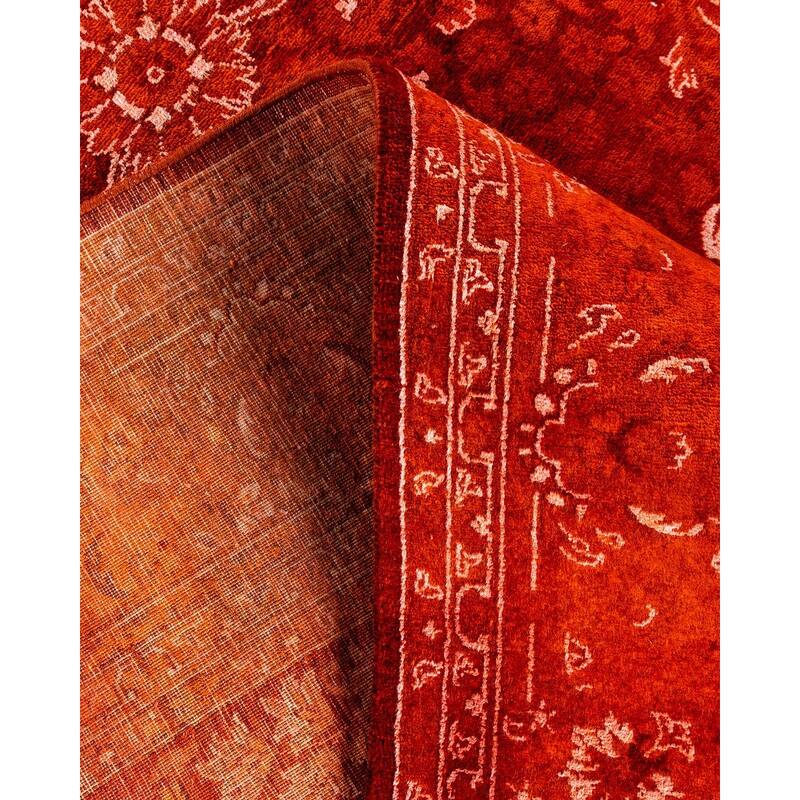 Fine Vibrance One-of-a-Kind Hand-Knotted Area Rug - Orange, 6' 1" x 9' 0" - 6' 1" x 9' 0"