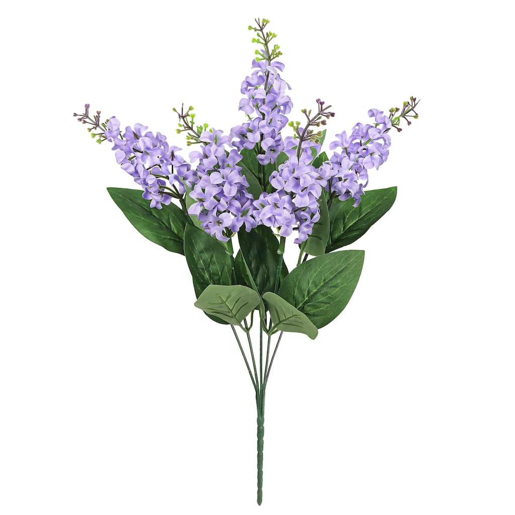 Set of 12 Lavender Purple Artificial Stock Flower Stem Bush Bouquet 15in - 15" L x 6" W x 6" DP