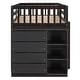 preview thumbnail 10 of 14, Luxury Twin over Twin Bunk Bed with 4 Drawers, 3 Shelves and Built-in Ladder for Maximized Space, Espresso
