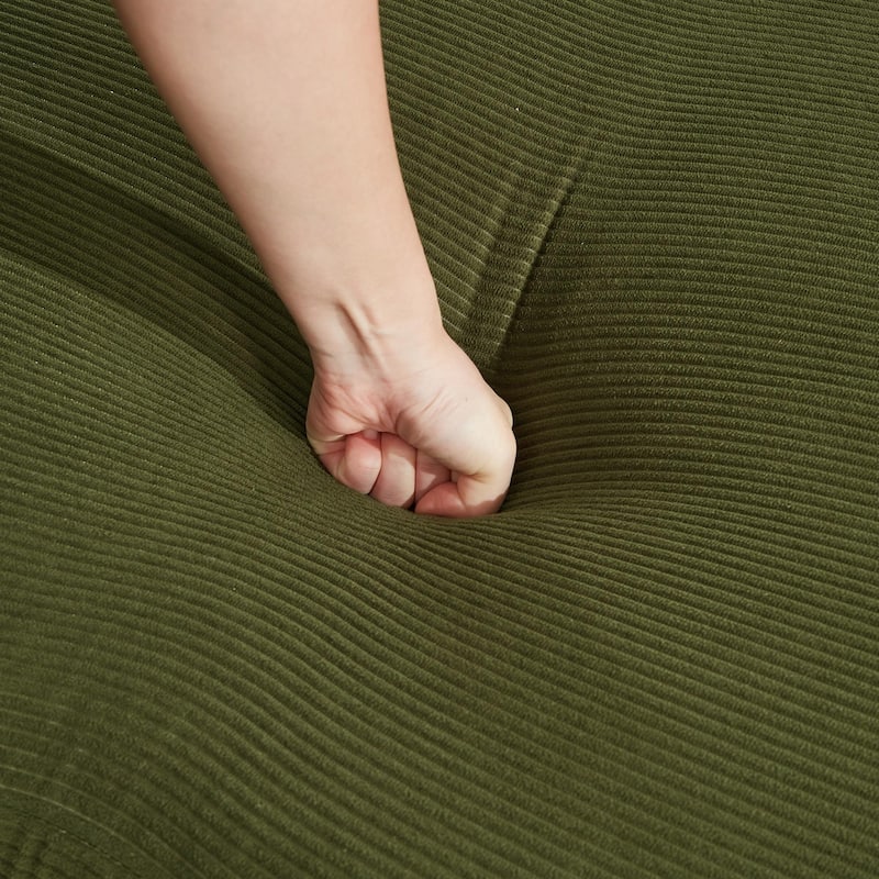 Modular Sofa Bed 78.5" - Corduroy Upholstery, Convertible King Size