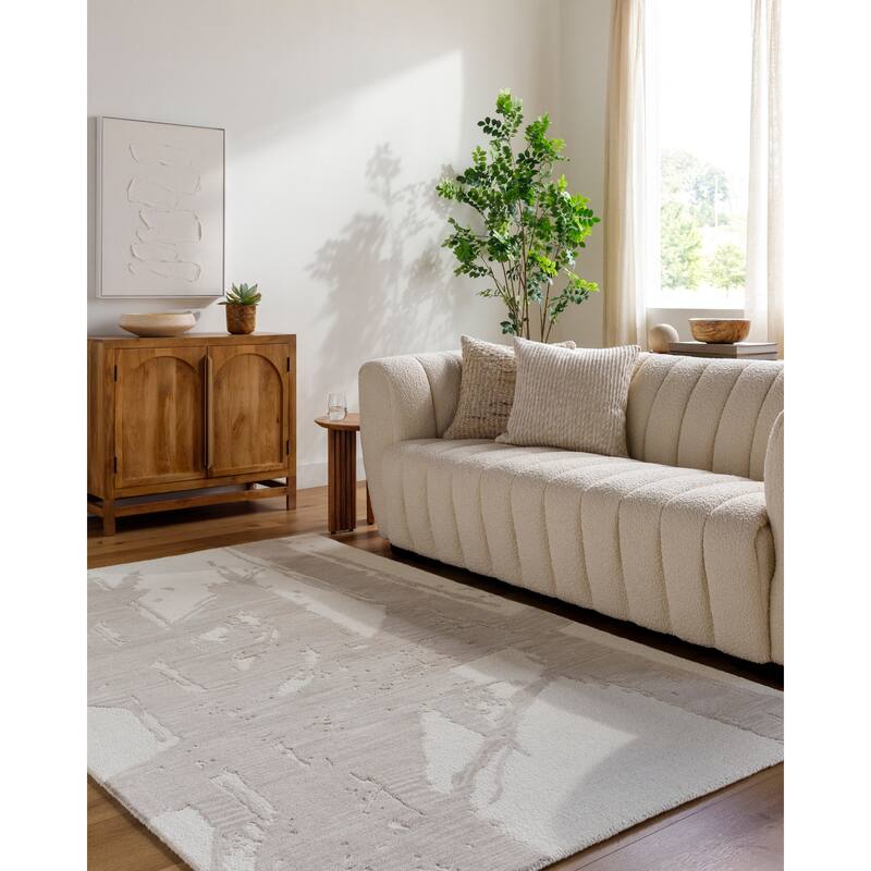 Jarrod Casual Abstract Wool Area Rug