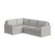 preview thumbnail 3 of 25, Flexsteel Fabric 4-Seat Modular Sectional in Light Tan