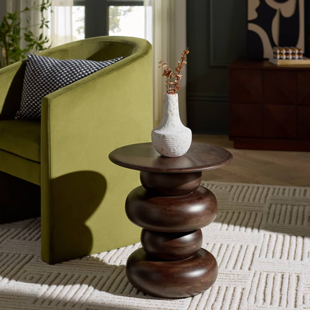 SAFAVIEH Home Nube Round Accent Table - 16"W x 16"D x 18"H