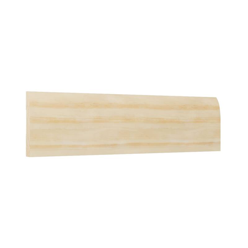 WM713: 9/16-in D x 3-1/4-in W x 96-in L Americraft Solid Hardwood Stain Grade Modern Base Moulding