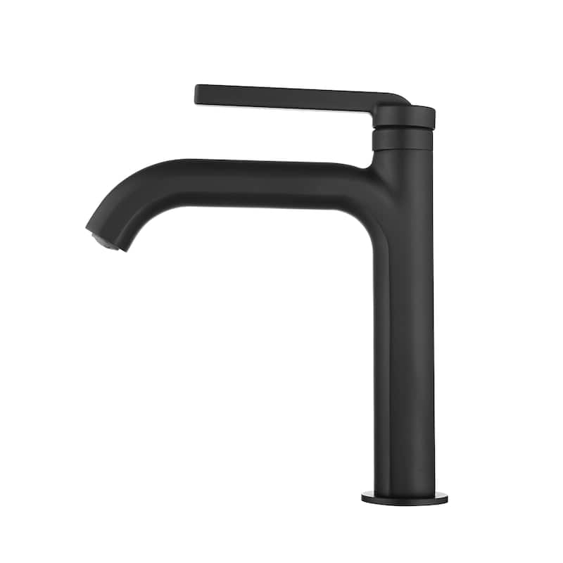 9-12" H Solid Brass Single Handle Bathroom Sink Faucet