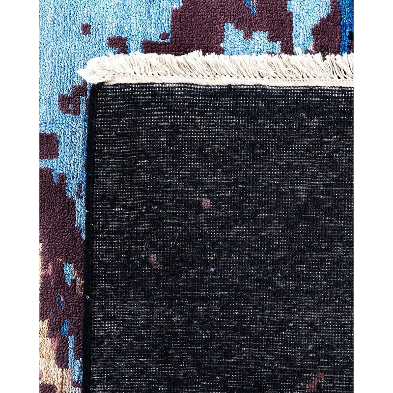Ikat One-of-a-Kind Hand-Knotted Area Rug, Black - 8' 1" x 10' 2"