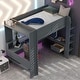 preview thumbnail 4 of 24, Wood Twin/Full Size Gaming Loft Bed with Bulit-in Desk and Multi-storage Shelves, Kids Loft Bedframe with LED & Charging Station