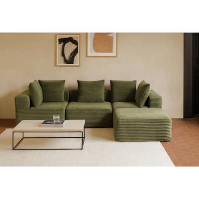Modular Corduroy Fabric Compressed Sofa:Magic Cube Sofa