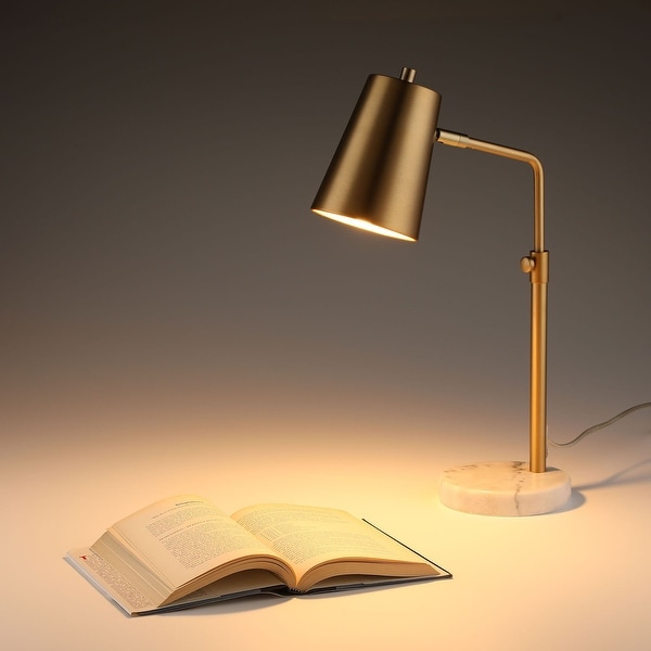CO-Z 20-inch Adjustable Gold Desk Lamp with Marble Base - Antique Brass. Opens flyout.
