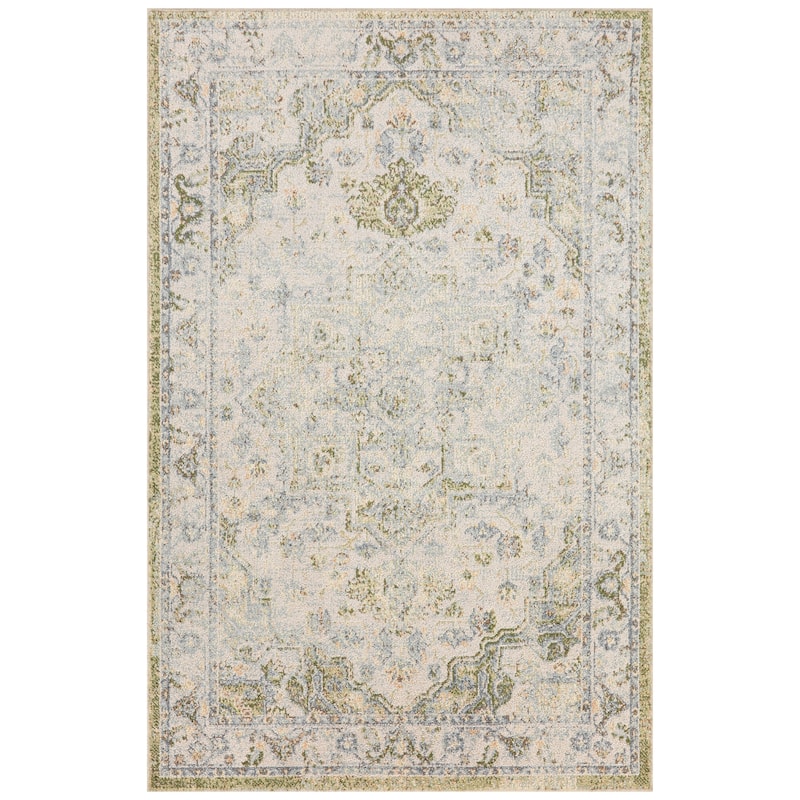 Nourison Astra Machine Washable Distressed Area Rug - 2' 2" x 4' - Blue/Green