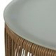 preview thumbnail 7 of 6, Russell Outdoor Wicker Side Table with Glass Top by Christopher Knight Home - 18.75" L x 18.75" W x 16.25" H
