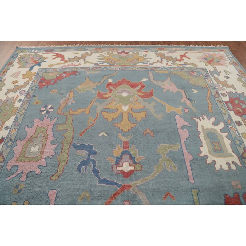 Oushak Oriental Area Rug Handmade Bedroom Wool Carpet - 9'2"x 11'8"