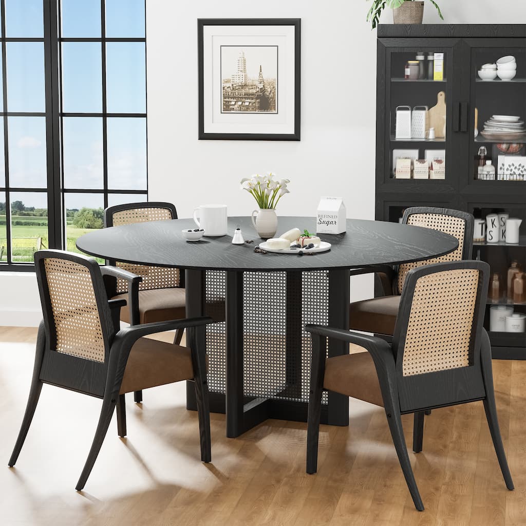 Solid Wood Round Dining Table 4-6 People
