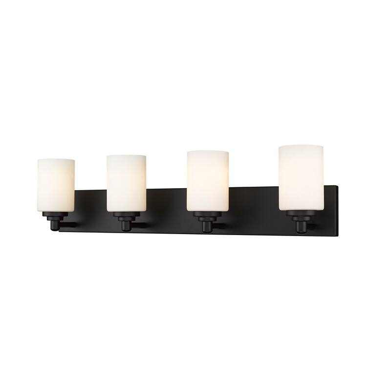 Z-Lite Soledad 4 Light 32" Wide Bathroom Vanity Light - Matte Black