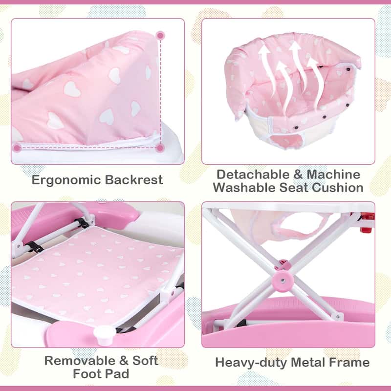 Honeyjoy 6 in 1 Baby Walker Adjustable Toddler Walker & Activity - See Details