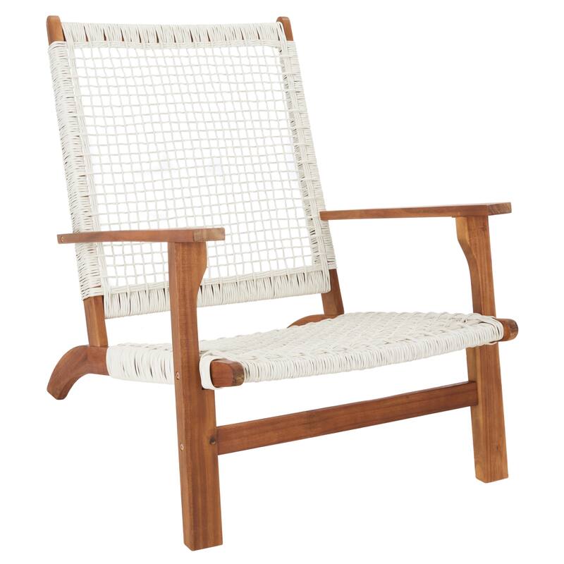 SAFAVIEH Outdoor Tuong 5-Piece Acacia Wood Coffee Set - 27Wx48Dx26H