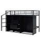 preview thumbnail 19 of 18, Metal Loft Bed with Drawers, Storage Staircase and Small Wardrobe for Kids, Boys and Girls, Bedroom