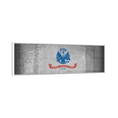 iCanvas "U.S. Army Flag (Riveted Metal Background) I" by iCanvas Framed Canvas Print